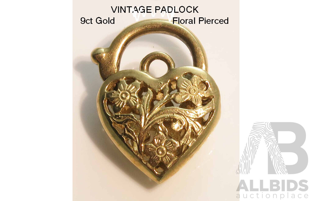 Vintage 9ct Gold Padlock