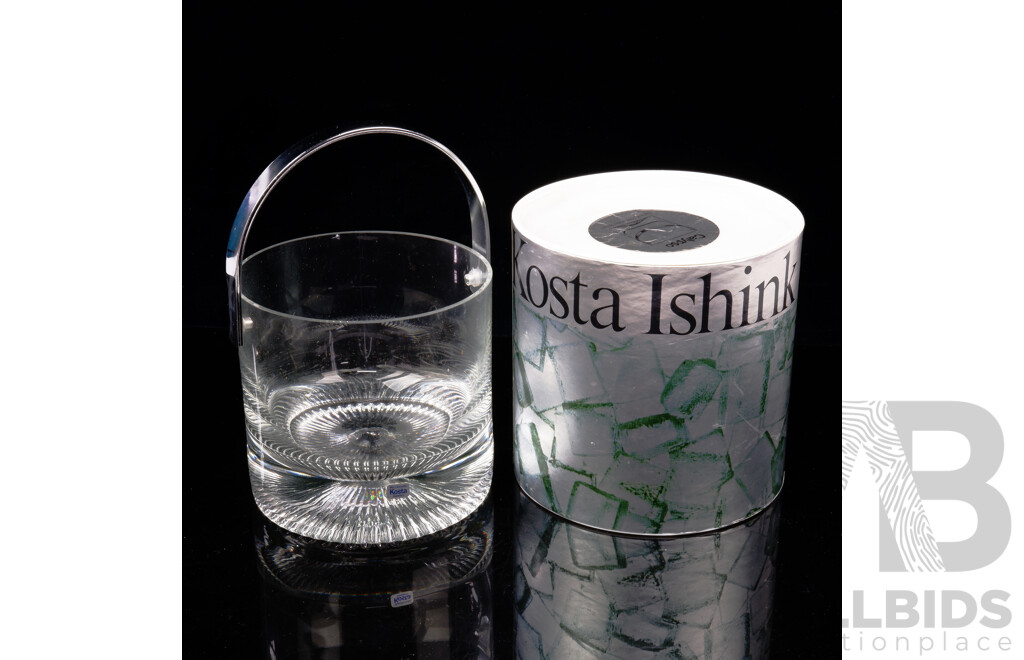 Kosta Ishink Crystal Icebucket in Calypso Design in Original Box