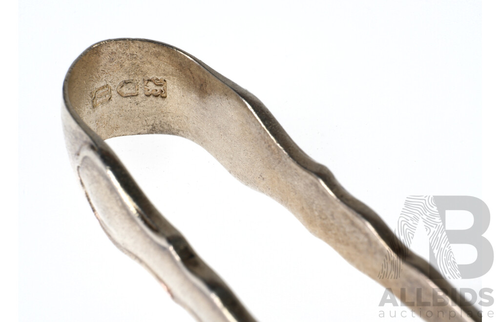 Antique Sterling Silver Sugar Tongs, London, 1915