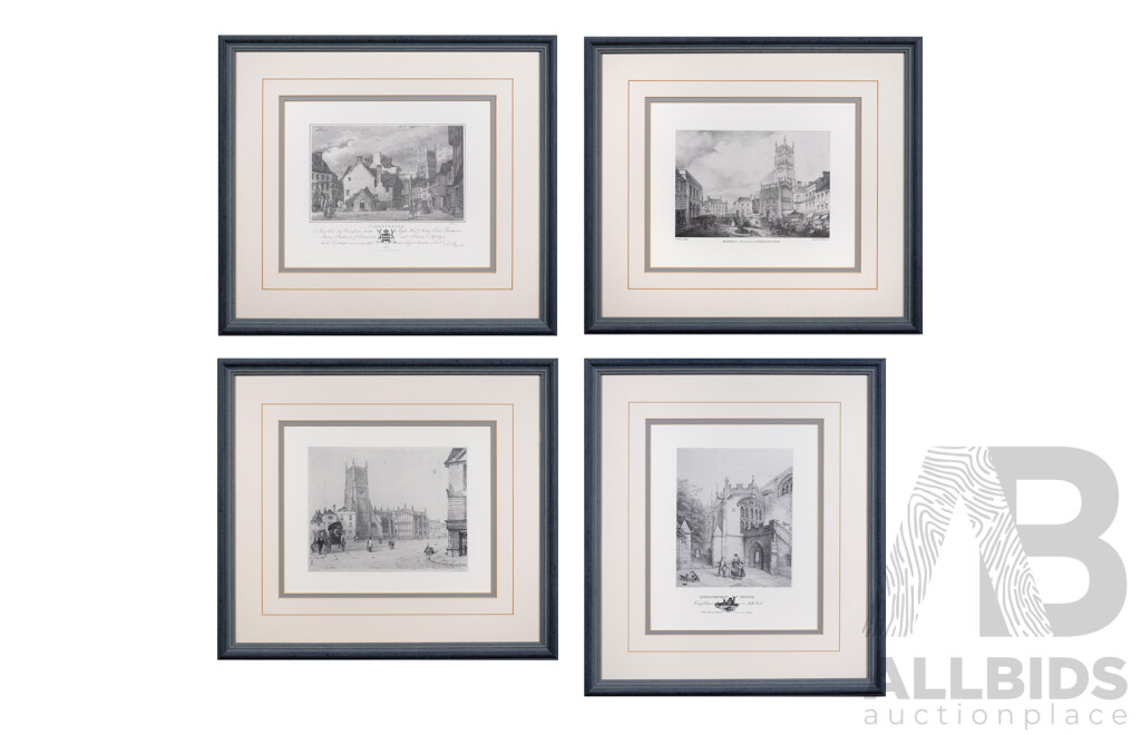 Set of Four Framed John Beauchamp Offset Prints of Cirencester (4)