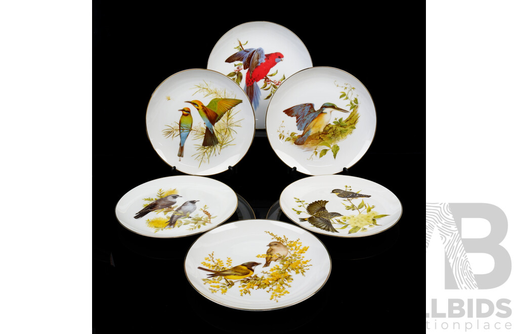 Set Six Limited Edition Collectors Display Plates by Westminster in the Australian Bush Birds Series