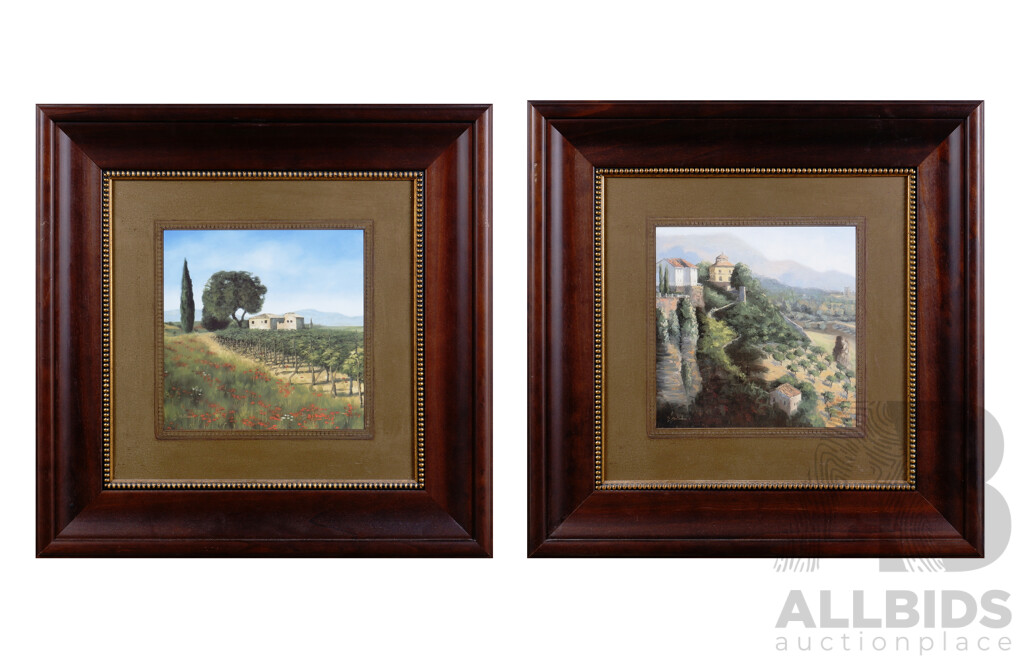 Pair of Framed S. McMannus Offset Prints, Spanish Scenes (2)