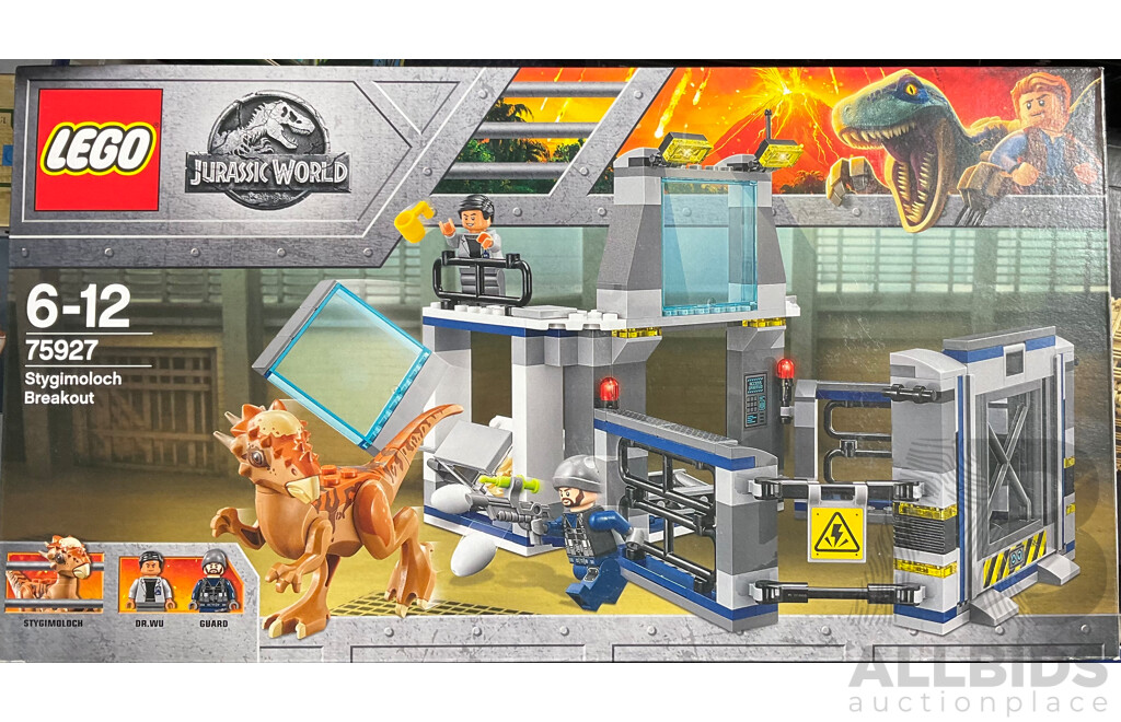 Lego Jurassic World Stygimoloch Breakout Retired Set 75927 Unopened in Box