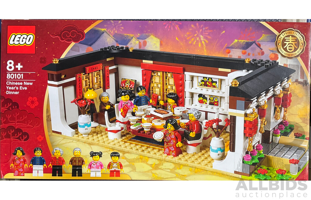 Lego Chinese Festival Edition the Spring Festival Chinese New Years Eve Dinner Retired Set 80101 Unopened in Box
