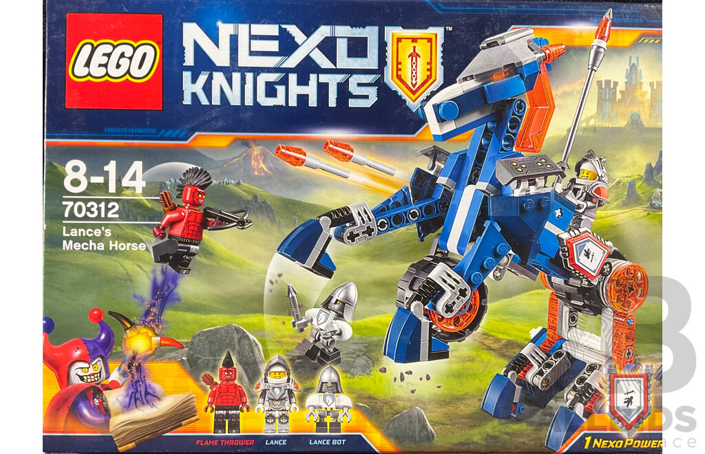 Lego Retired Nexo Knights Lances Mech Horse Set 70312 , Sealed in Box