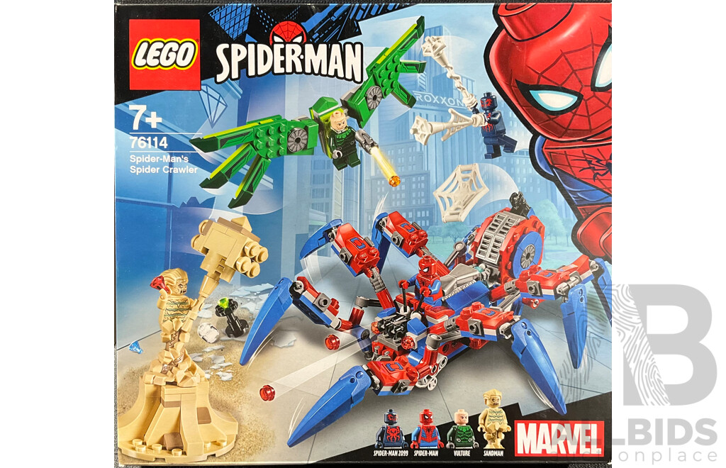 Lego Retired Spiderman Spider Mans Spider Crawler Set 76114 , Sealed in Box