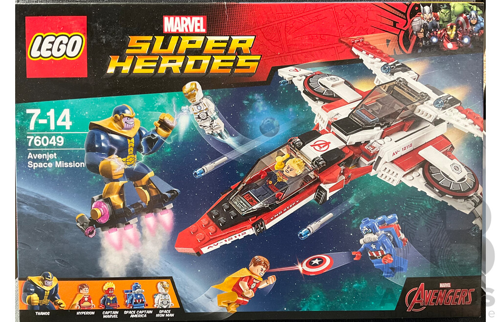 Lego Retired Marvel Avenjet Space Mission Set 76049 , Sealed in Box
