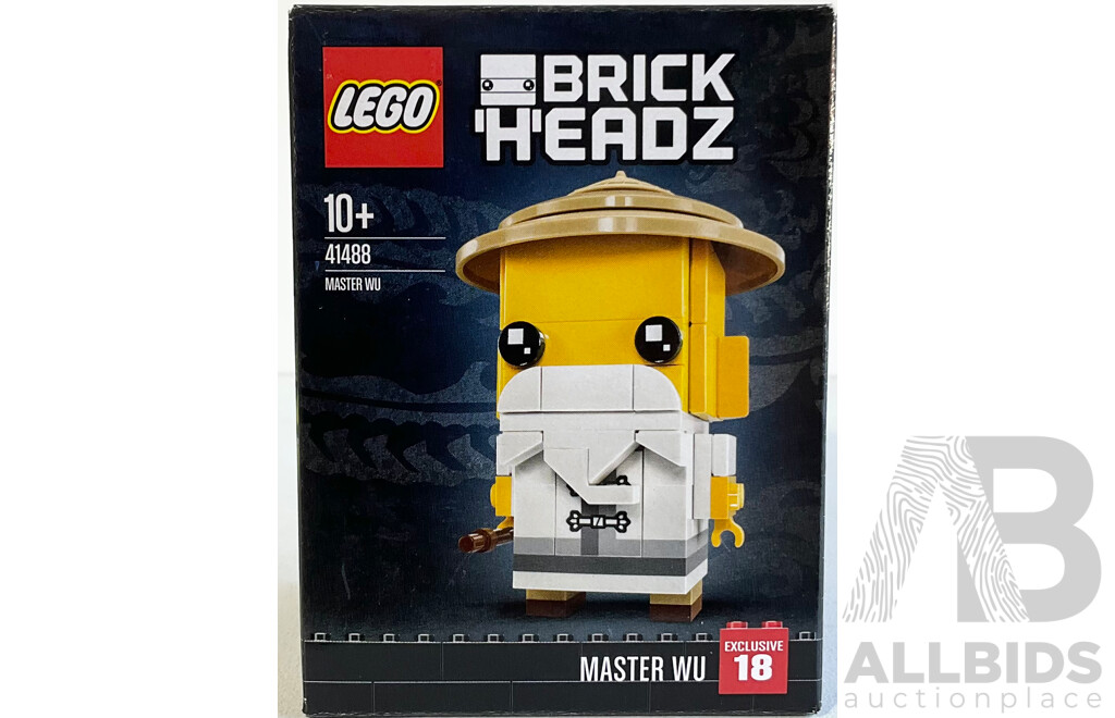 Lego Retired Brick Headz the Ninjago Movie Mr Wu Set 41488, Sealed in Box