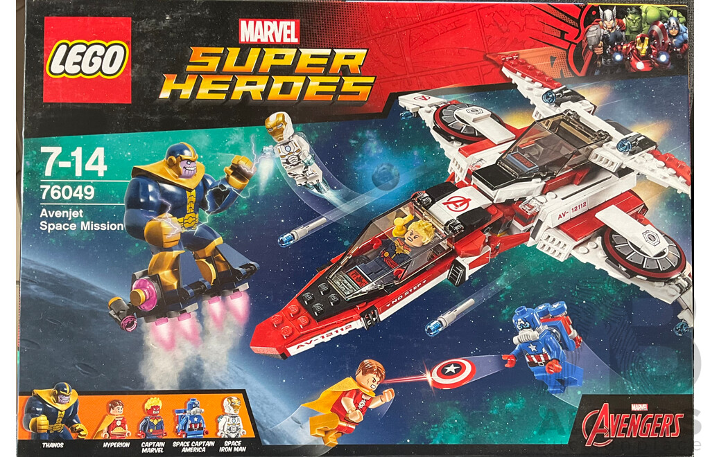 Lego Retired Marvel Superheroes Avenjet Space Mission Set, 76049, Sealed in Box