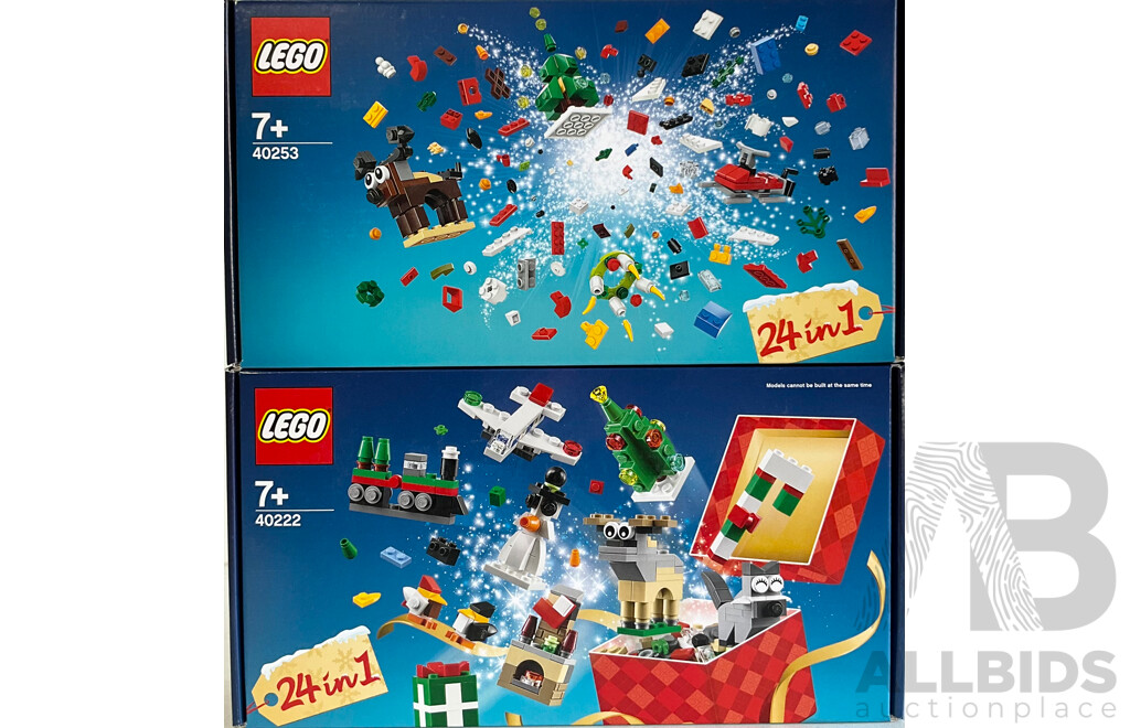 Two Lego Retired Chritmas Sets, 40253 & 40222, Sealed in Box