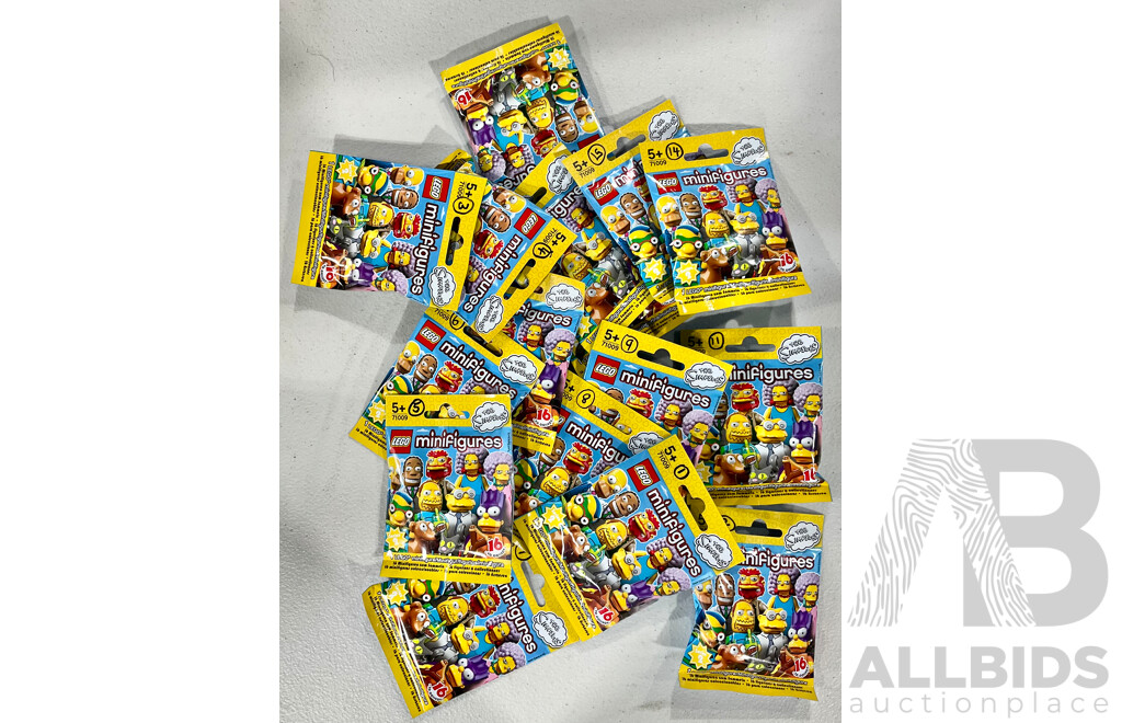 Complete Set 16 Lego Minifigures in the Retired Simpsons Series, 71009, Sealed in Bags
