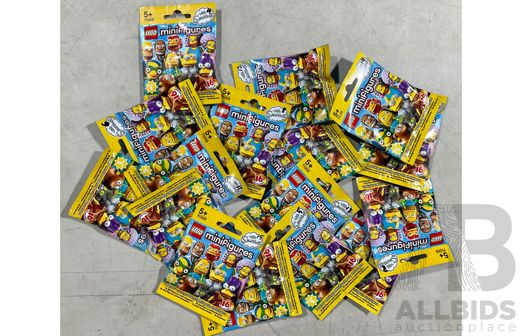 Complete Set 16 Lego Minifigures in the Retired Simpsons Series, 71009, Sealed in Bags