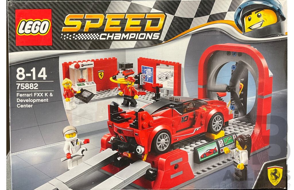 Lego Retried Speed Champions Ferrari FXX K & Development Center Set 75882, Unopened in Box