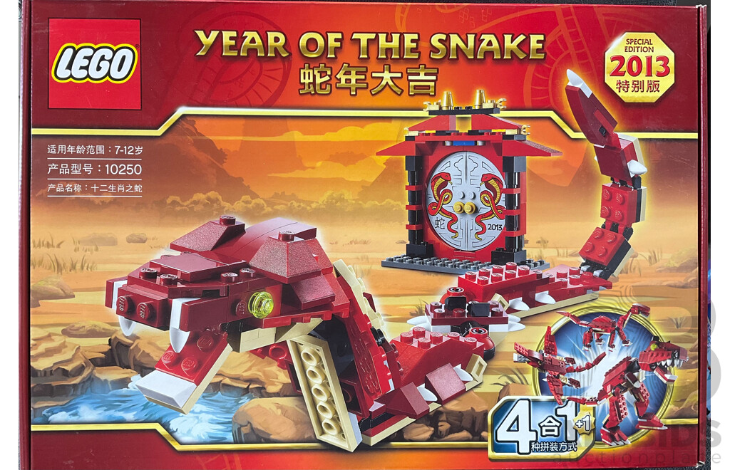 Lego Retried 2013 Year of the Snake Set 10250, Unopened in Box