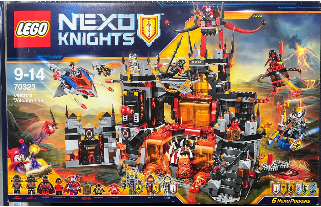 Lego Retried Nexo Knights Jestros Volcano Lair Set 70323, Unopened in Box