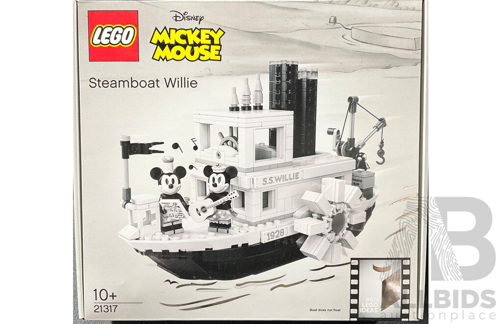 Lego Ideas Disney Mickey Mouse Retried Steamboat Willie Set 21317, Unopened in Box