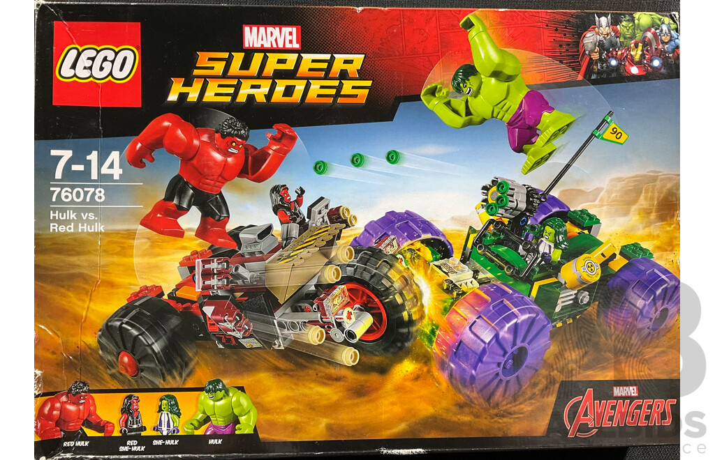 Lego Marvel Comics Super Heroes Hulk Vs Red Hulk Set 76078, Unopened in Box