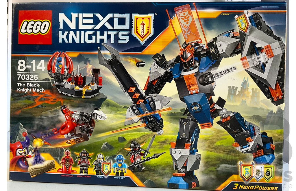 Lego Nexo Knights the Black Knight Mech Set 70326, Unopened in Box