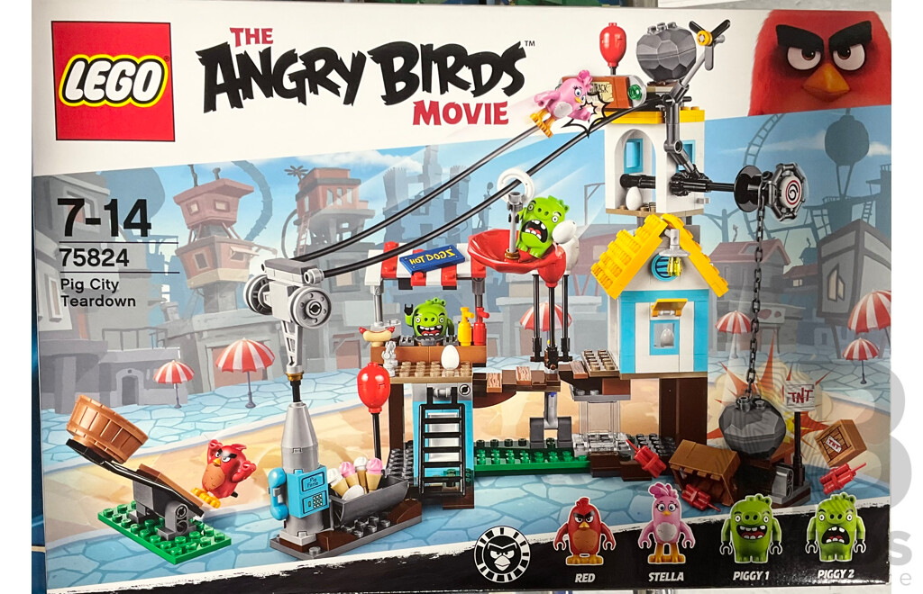 Lego the Angry Birds Pig City Teardown Set 75824, Unopened in Box