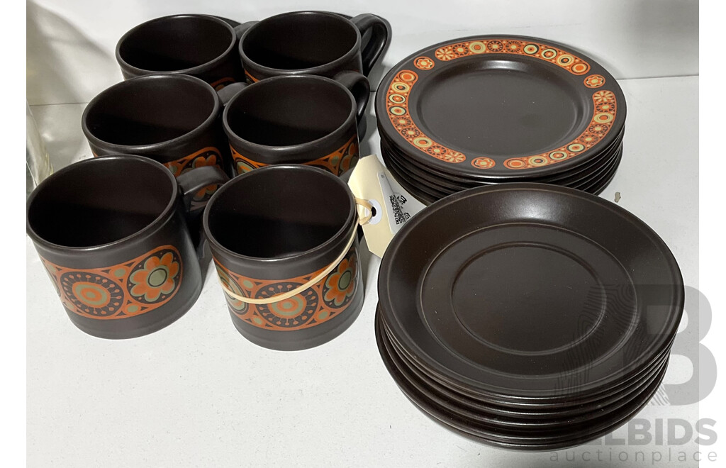 Mid Century Hermes Staffordshire Potteries Coffee Set