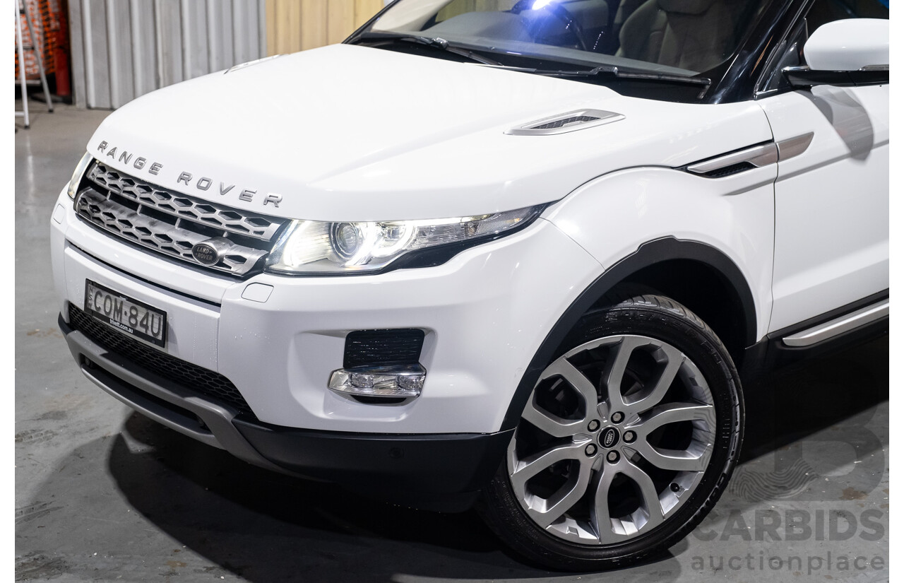 7/2013 Land Rover Range Rover Evoque Si4 (AWD) LV MY13 3d Coupe Fuji White Turbo 2.0L