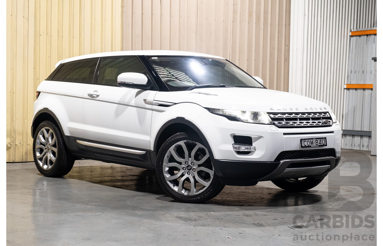 7/2013 Land Rover Range Rover Evoque Si4 (AWD) LV MY13 3d Coupe Fuji White Turbo 2.0L