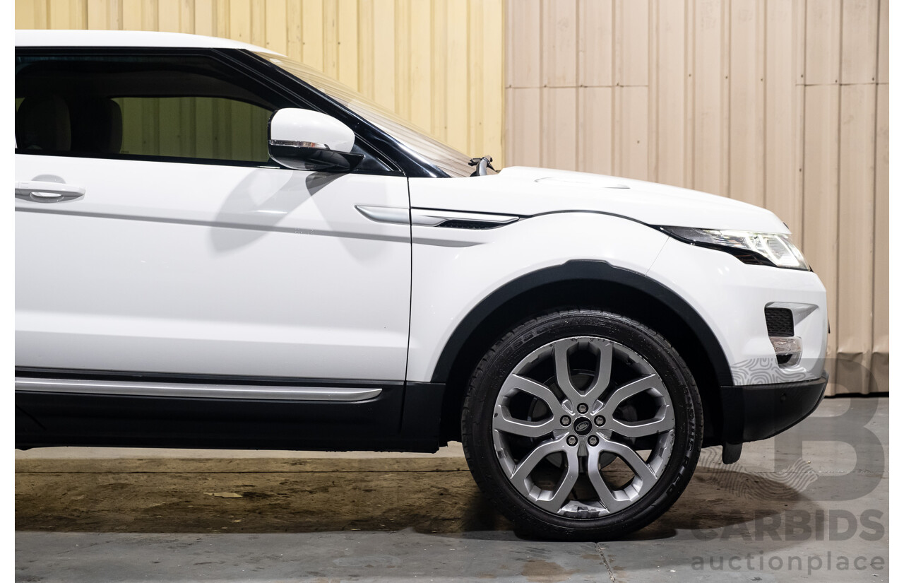 7/2013 Land Rover Range Rover Evoque Si4 (AWD) LV MY13 3d Coupe Fuji White Turbo 2.0L