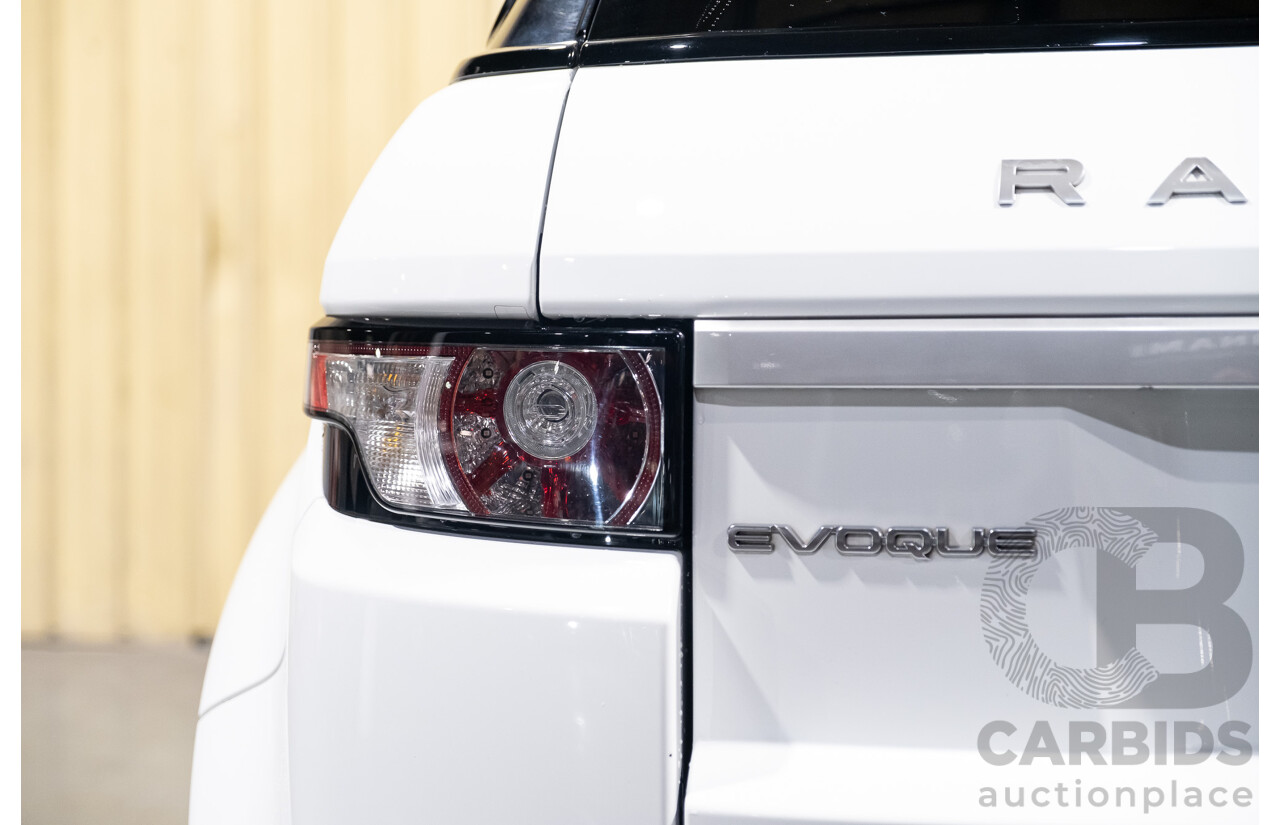 7/2013 Land Rover Range Rover Evoque Si4 (AWD) LV MY13 3d Coupe Fuji White Turbo 2.0L