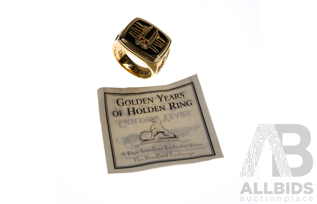The Bradford Exchange Golden Years of Holden 24k Gold Plated Ring