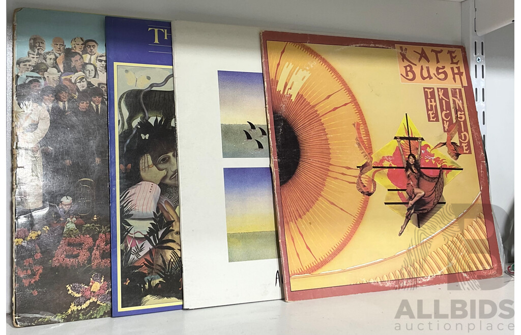 Four Vinyl LP Records COmprising Two BeatlesTitles, Kate Bush, Australian Crawl