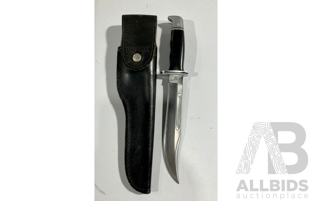 Buck 120 Hunting Knife with Leather Case