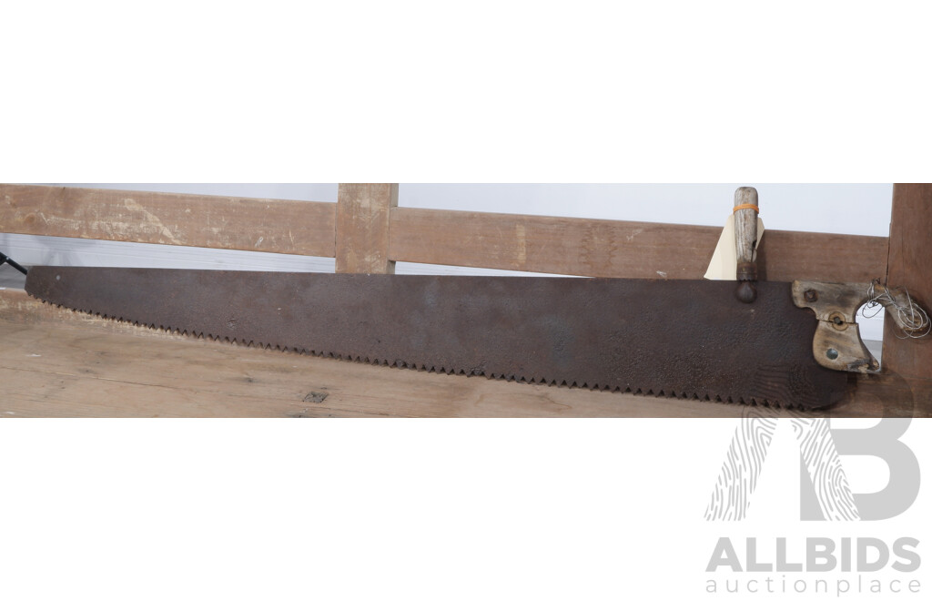 Large Vintage Timber Saw