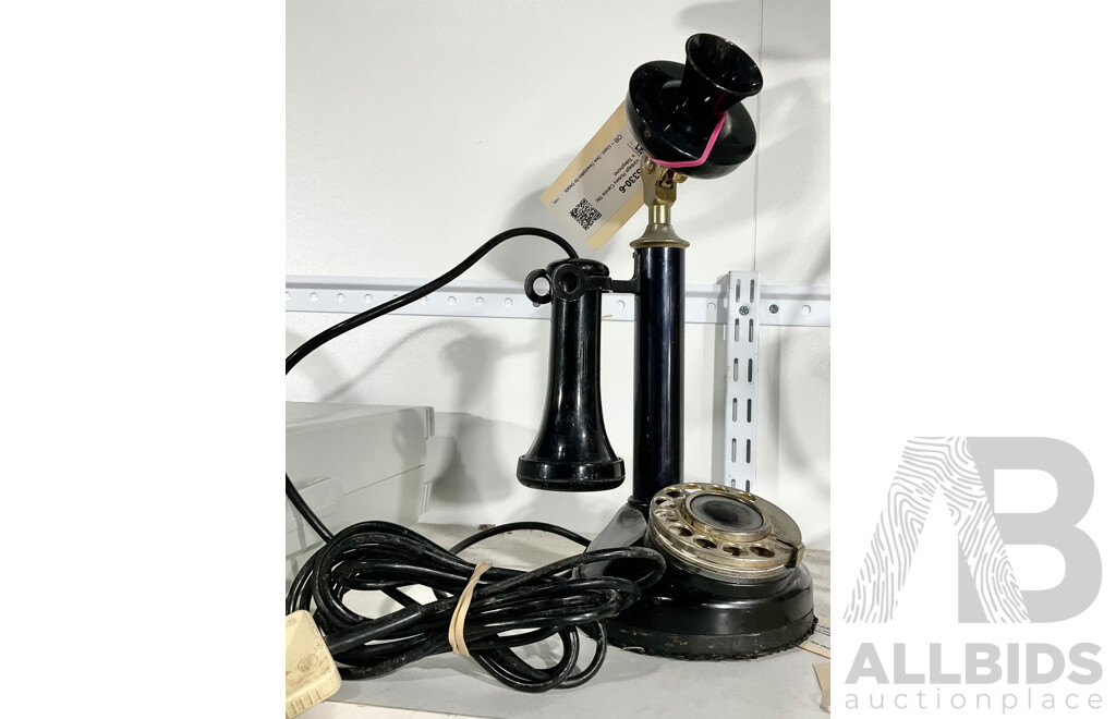 Vintage Rotary Candle Stick Telephone