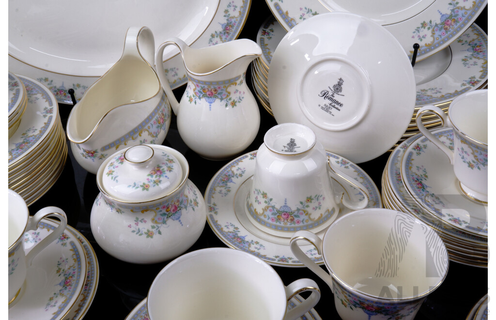 Royal Doulton Porcelain 69 Piece Dinner Service in Juilet Pattern From the Romance Collection