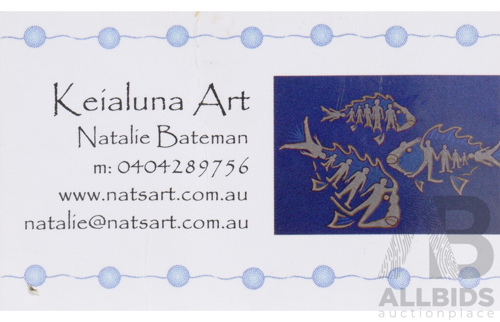 Two Aboriginal Artworks on Canvas Signed 'KMB' (2)