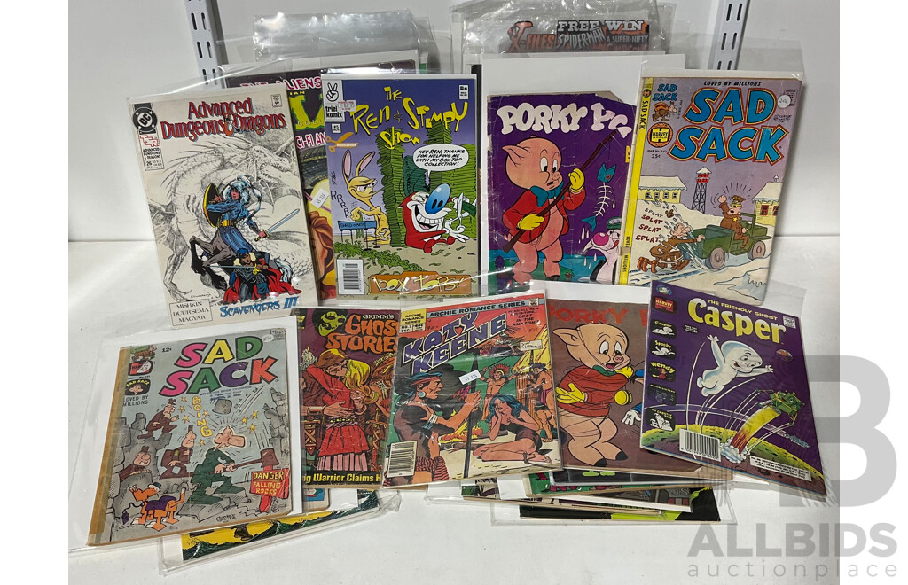Collection of Approximately Fifty Varied Comic Books Including DC, Harvey World and Archie Romance Series