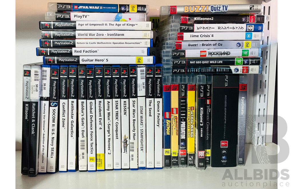 Very Large Collection of PlayStation, PS2 and PS3 Video Games
