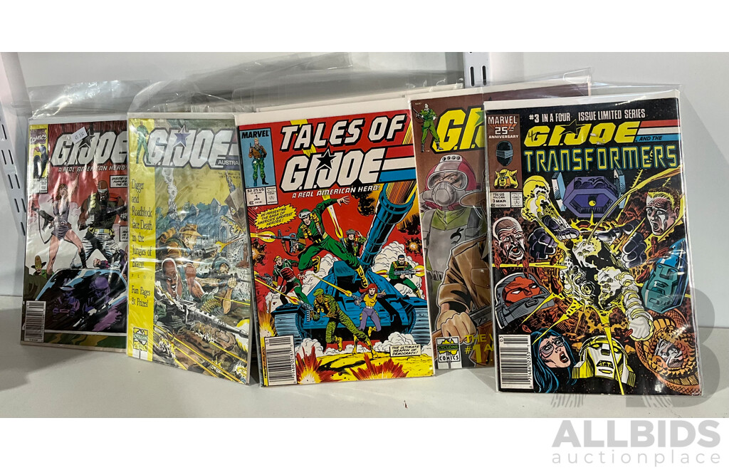 Quantity of Approximately Thirty Eight Marvel Comics - G.I. Joe - Each in Individual Protective Sleeve