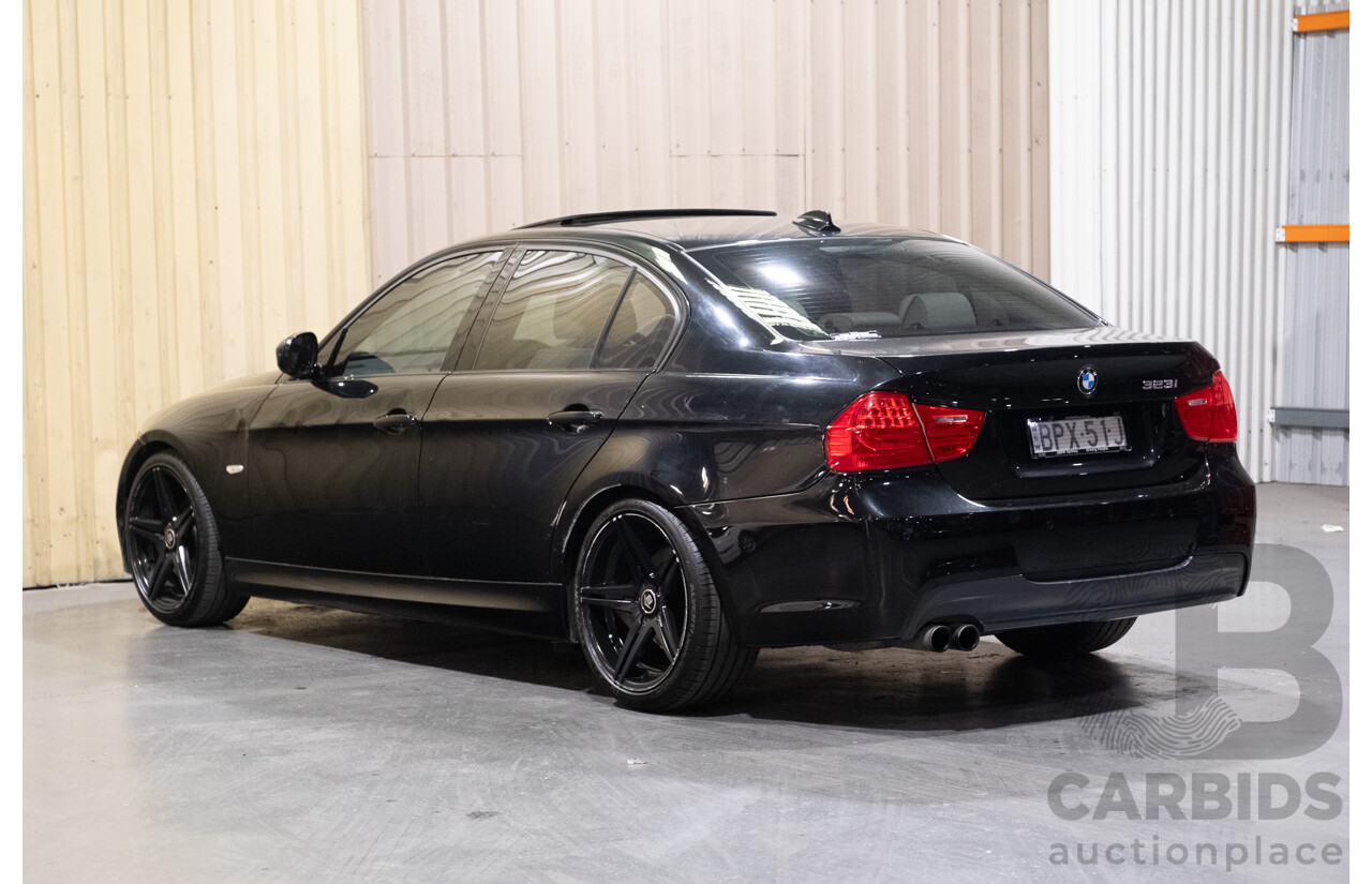 6/2010 BMW 323i E90 M-Sport Package MY10 4d Sedan Black Sapphire Metallic 2.5L