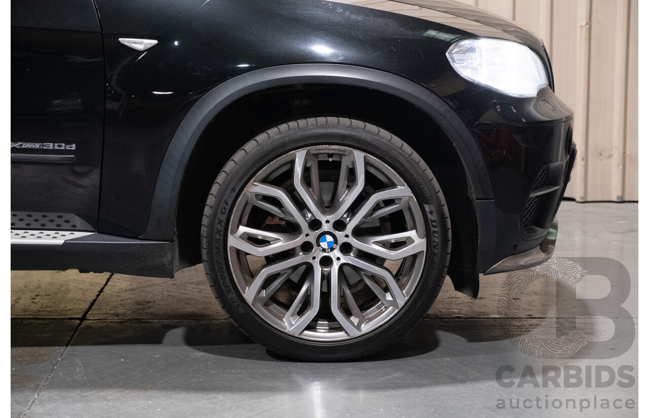 3/2013 BMW X5 X-drive 30d (4x4) E70 MY12 Upgrade 4d Wagon Metallic Black Turbo Diesel 3.0L