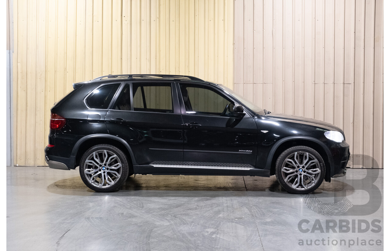 3/2013 BMW X5 X-drive 30d (4x4) E70 MY12 Upgrade 4d Wagon Metallic Black Turbo Diesel 3.0L