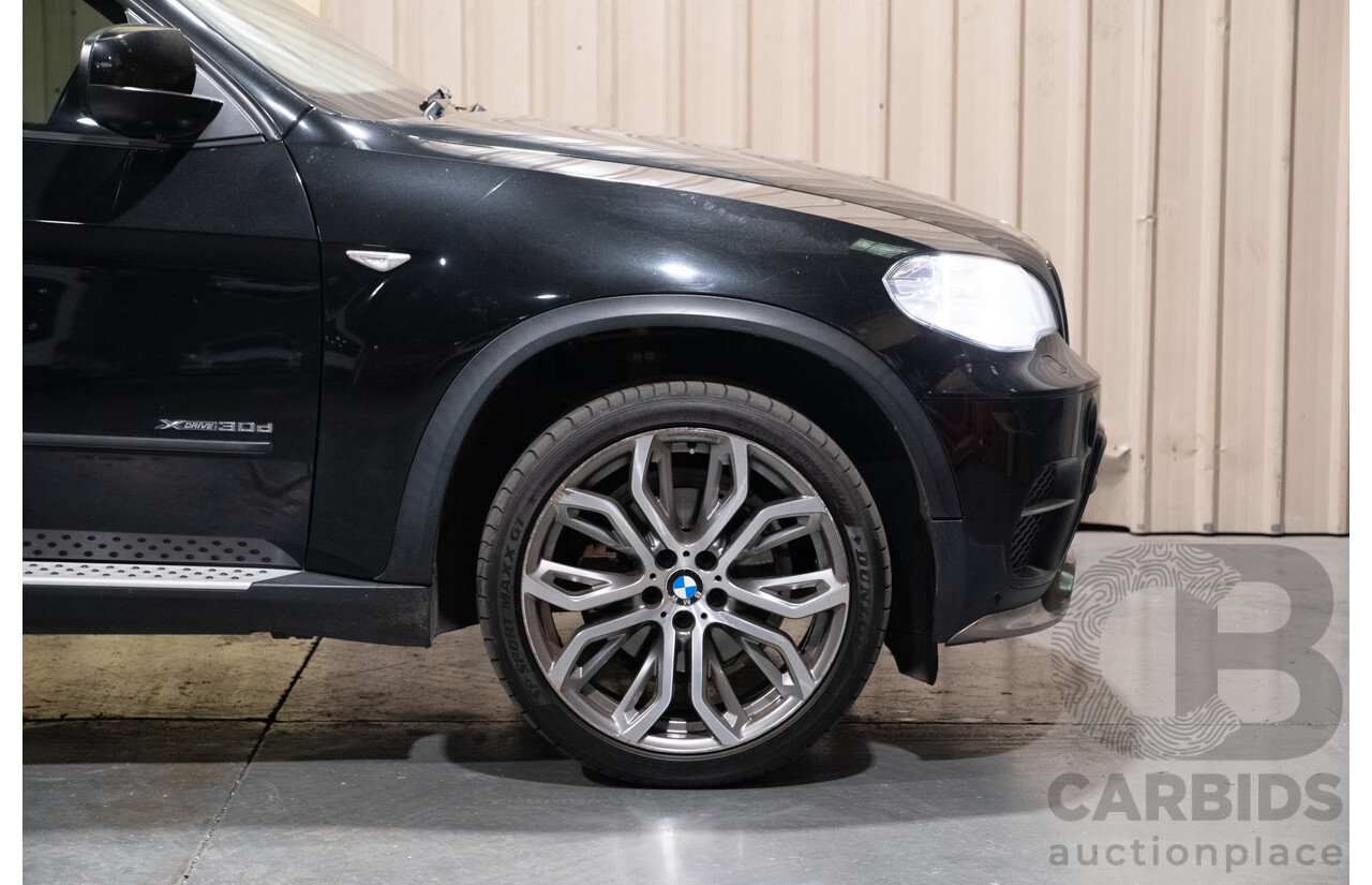 3/2013 BMW X5 X-drive 30d (4x4) E70 MY12 Upgrade 4d Wagon Metallic Black Turbo Diesel 3.0L