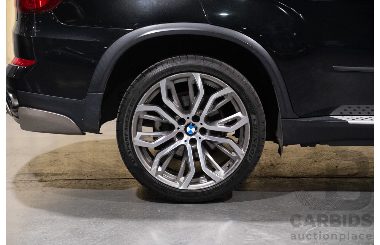 3/2013 BMW X5 X-drive 30d (4x4) E70 MY12 Upgrade 4d Wagon Metallic Black Turbo Diesel 3.0L