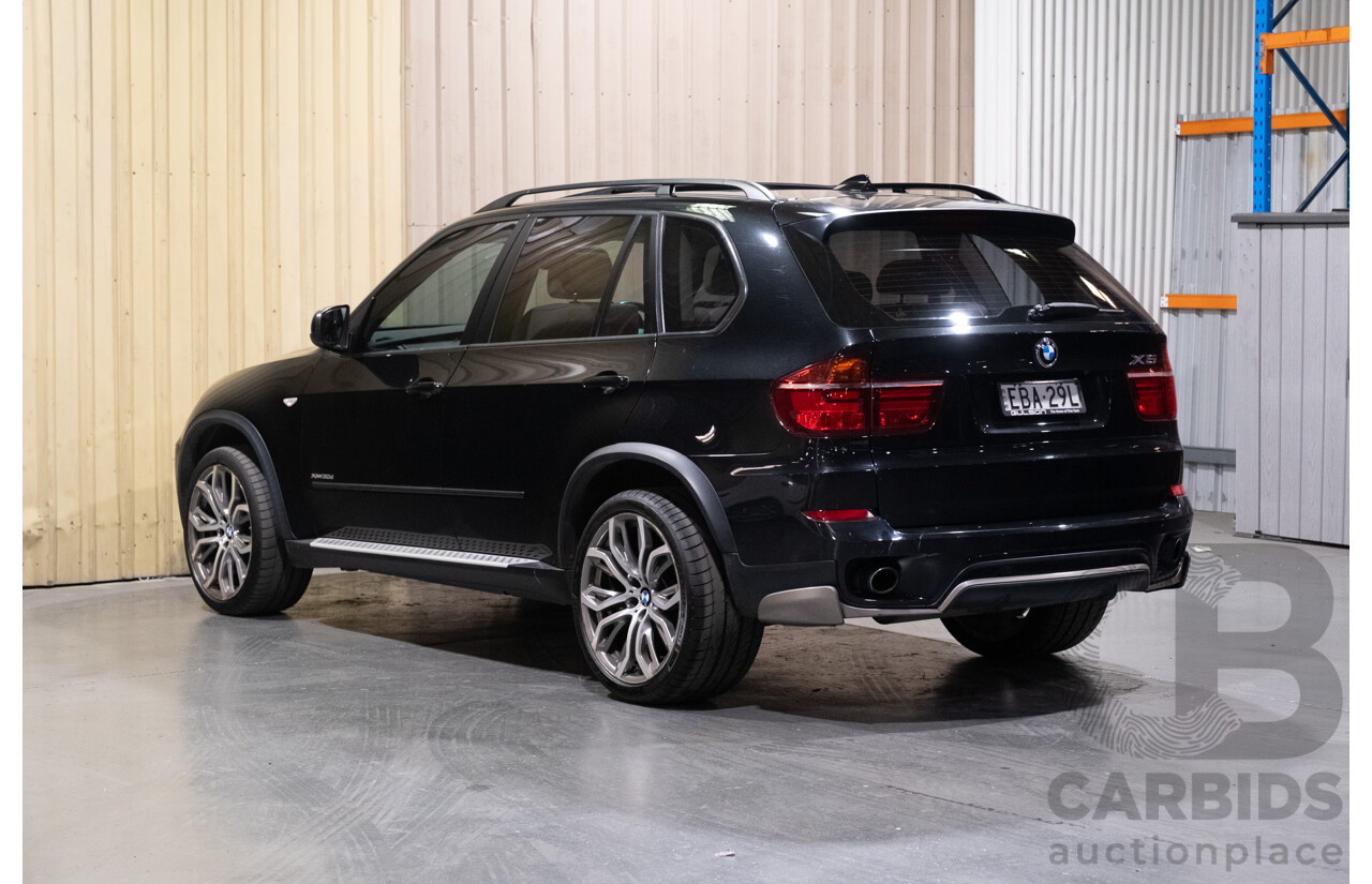 3/2013 BMW X5 X-drive 30d (4x4) E70 MY12 Upgrade 4d Wagon Metallic Black Turbo Diesel 3.0L