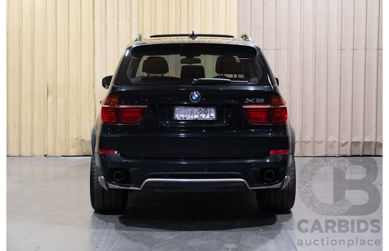 3/2013 BMW X5 X-drive 30d (4x4) E70 MY12 Upgrade 4d Wagon Metallic Black Turbo Diesel 3.0L