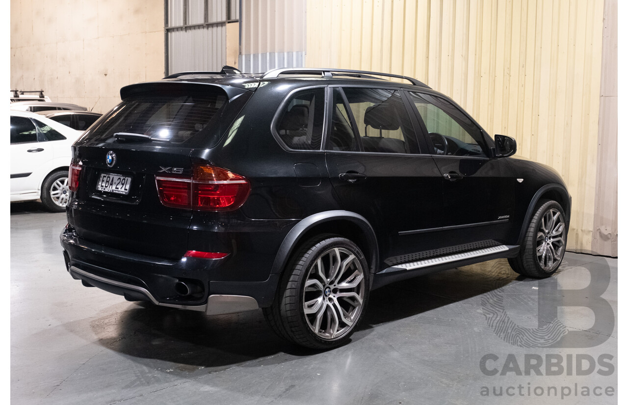 3/2013 BMW X5 X-drive 30d (4x4) E70 MY12 Upgrade 4d Wagon Metallic Black Turbo Diesel 3.0L