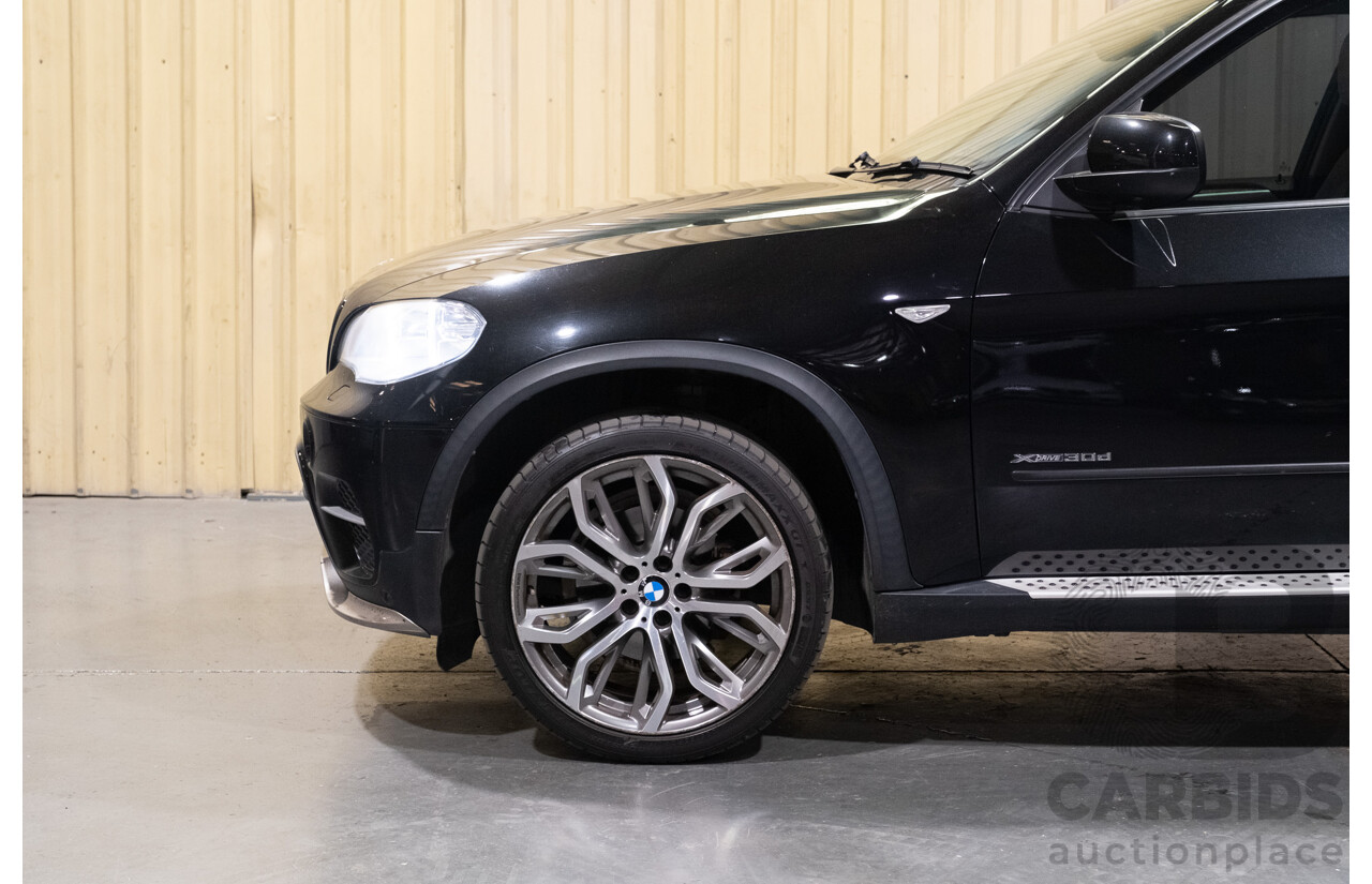 3/2013 BMW X5 X-drive 30d (4x4) E70 MY12 Upgrade 4d Wagon Metallic Black Turbo Diesel 3.0L