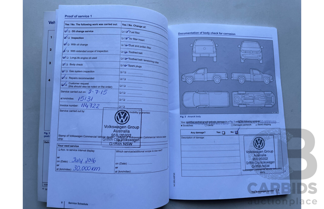 7/2014 Volkswagen Amarok Tdi420 (4x4) 2H MY14 Dual Cab Utility White 2.0L