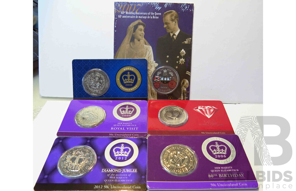 Royal Family Commemorative Coin Collection x6