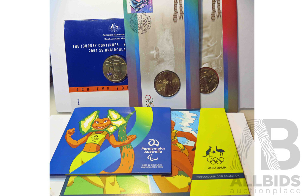 AUSTRALIA: Coins and PNCs commem Olympics x5